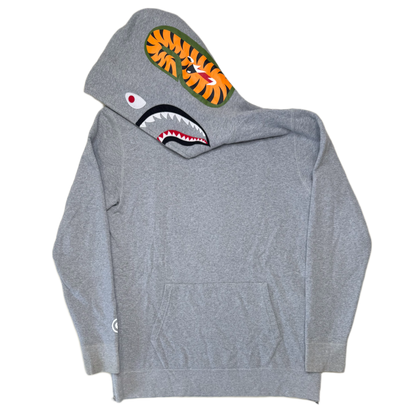 [L] Bape Side-Zip Shark Hoodie