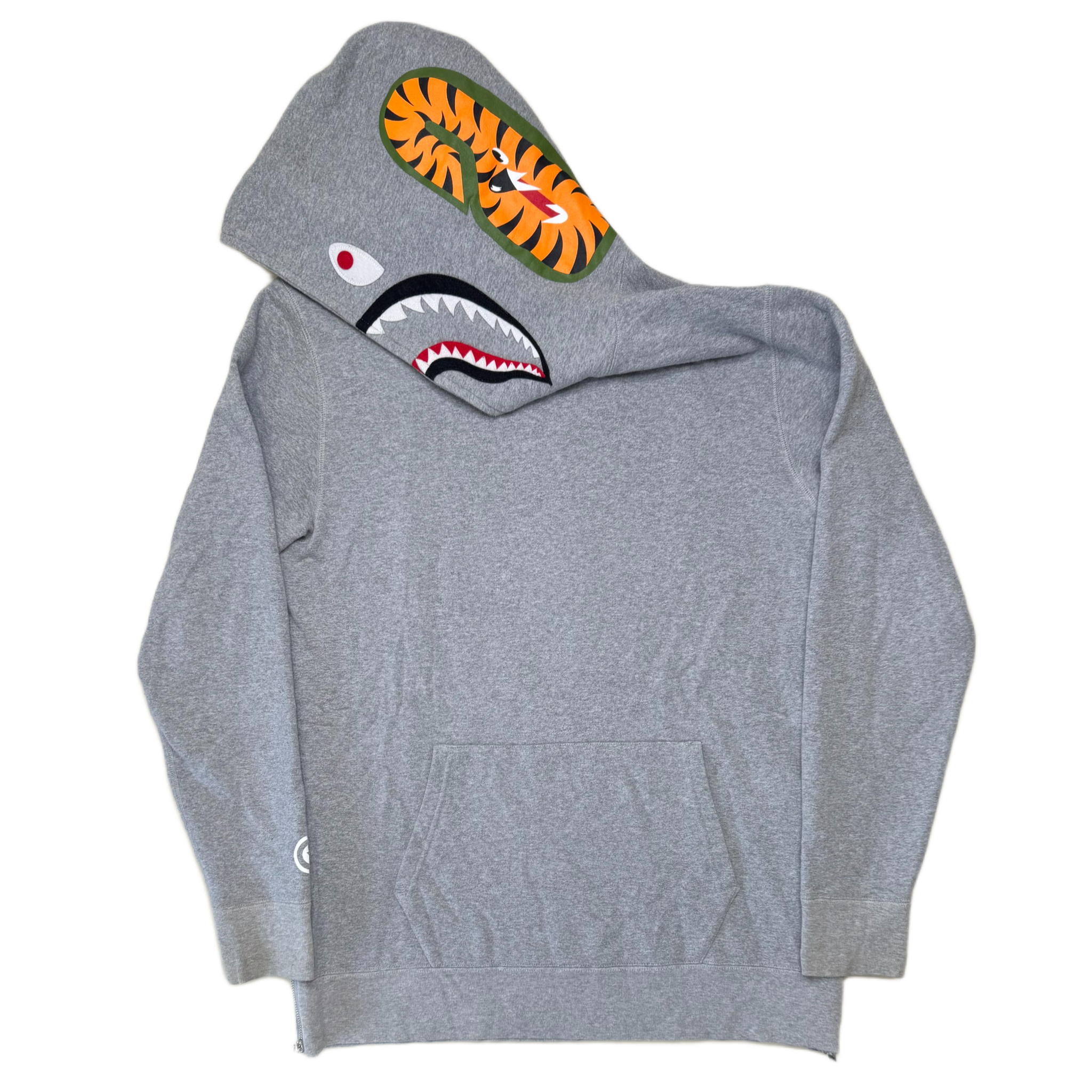 [L] Bape Side-Zip Shark Hoodie