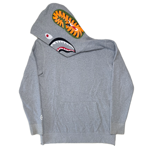 [L] Bape Side-Zip Shark Hoodie