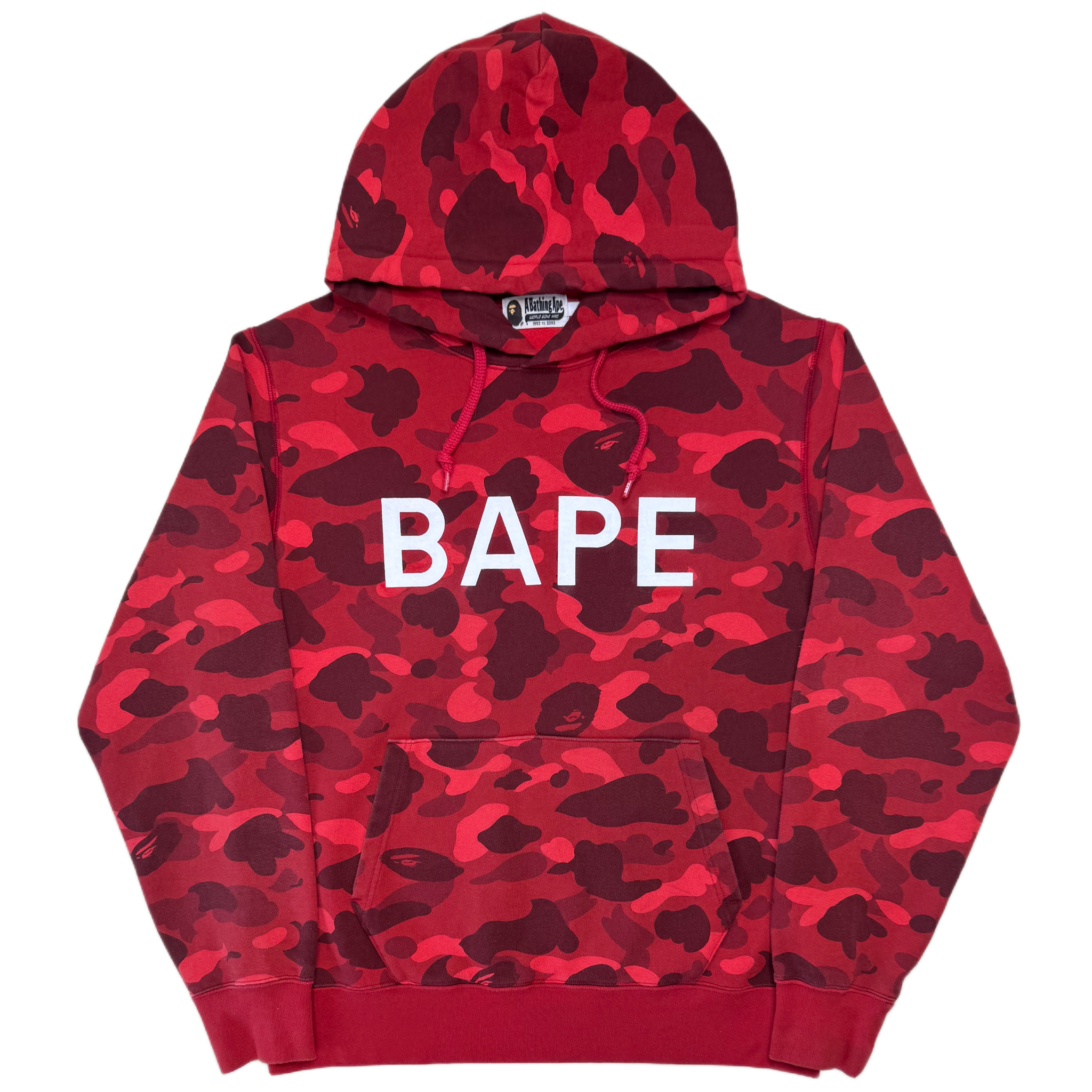 [XL] Bape Red Camo Spell Out Hoodie