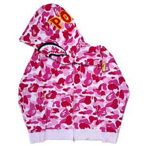 [XL] Bape Pink ABC Camo Shark Hoodie