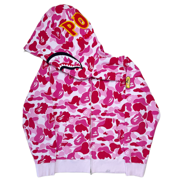 [XL] Bape Pink ABC Camo Shark Hoodie