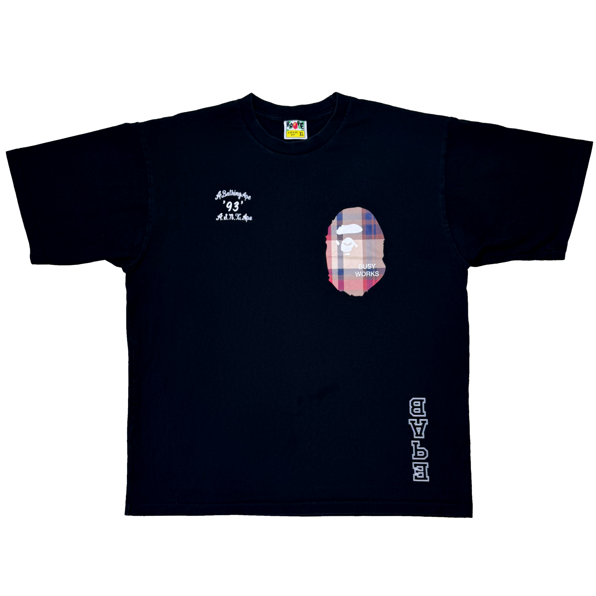 [XL] OG Bape Plaid Ape Face Tee