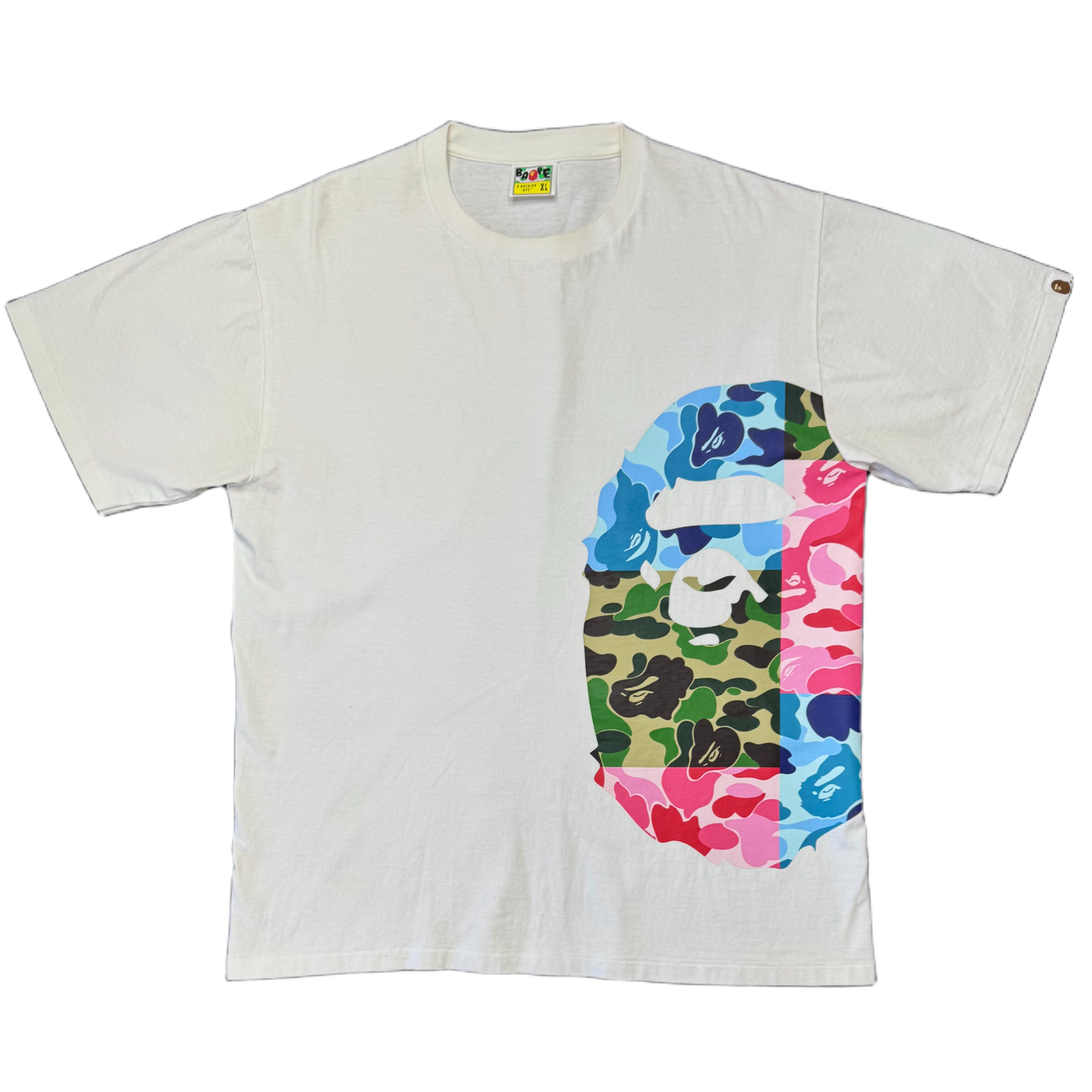 [XL] Bape Paneled ABC Camo Side Ape Tee