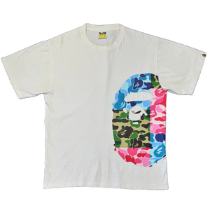 [XL] Bape Paneled ABC Camo Side Ape Tee