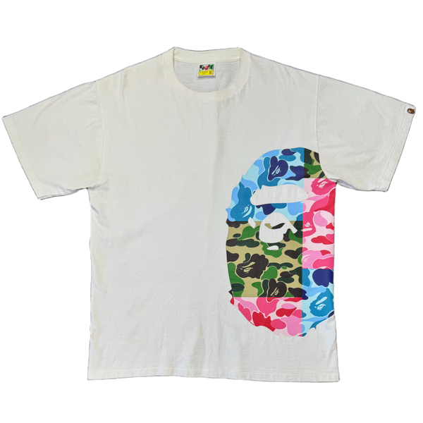 [XL] Bape Paneled ABC Camo Side Ape Tee