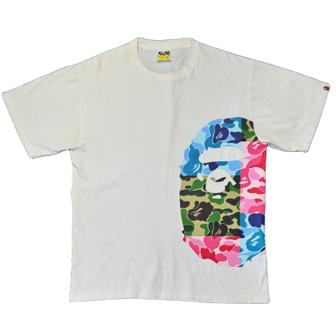 [XL] Bape Paneled ABC Camo Side Ape Tee