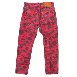 [31] Bape x Levi's Red Camo Jeans