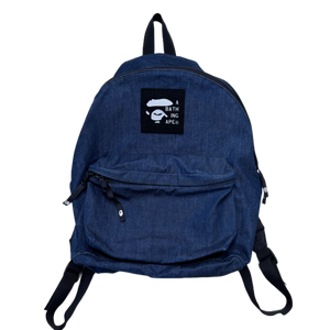 Bape Denim Ape Face Backpack