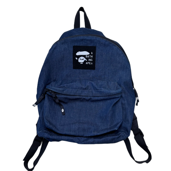 Bape Denim Ape Face Backpack