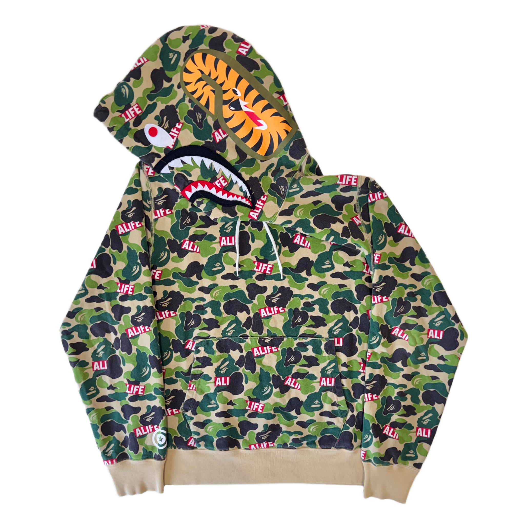 [L] Bape x ALIFE Collab Shark Hoodie