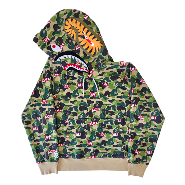 [L] Bape x ALIFE Collab Shark Hoodie