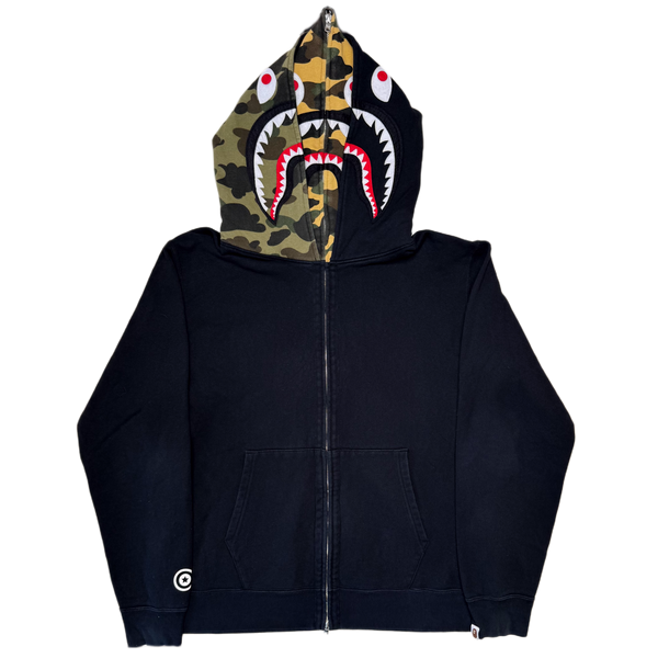 [2XL] Bape 1st Camo Double Shark Full-Zip Hoodie