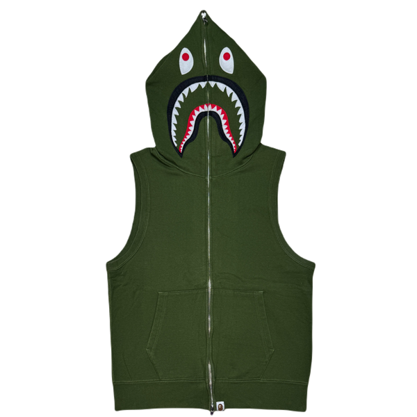 [M] OG Bape Sleeveless Shark Hoodie