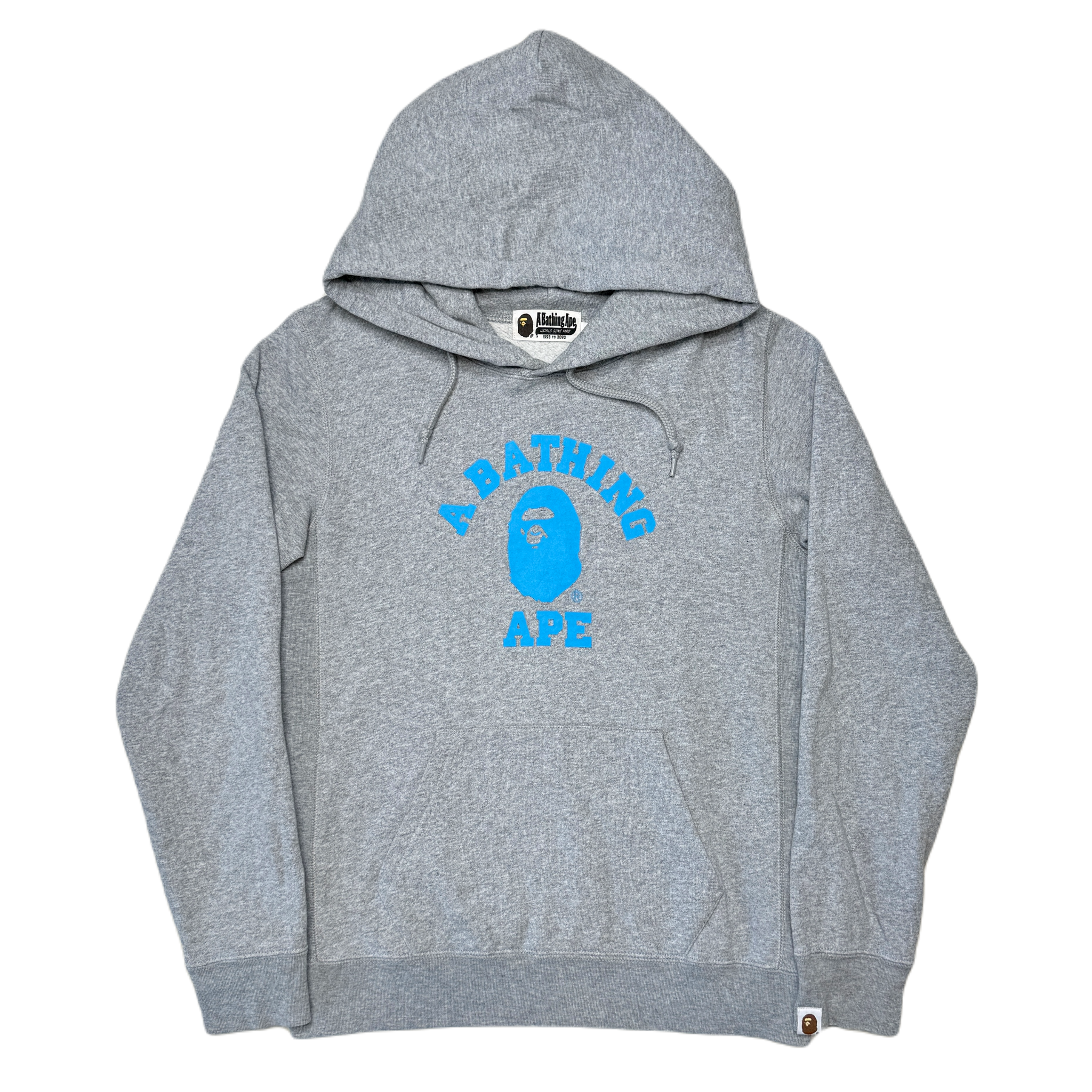 [XS] Bape Blue College Logo Hoodie