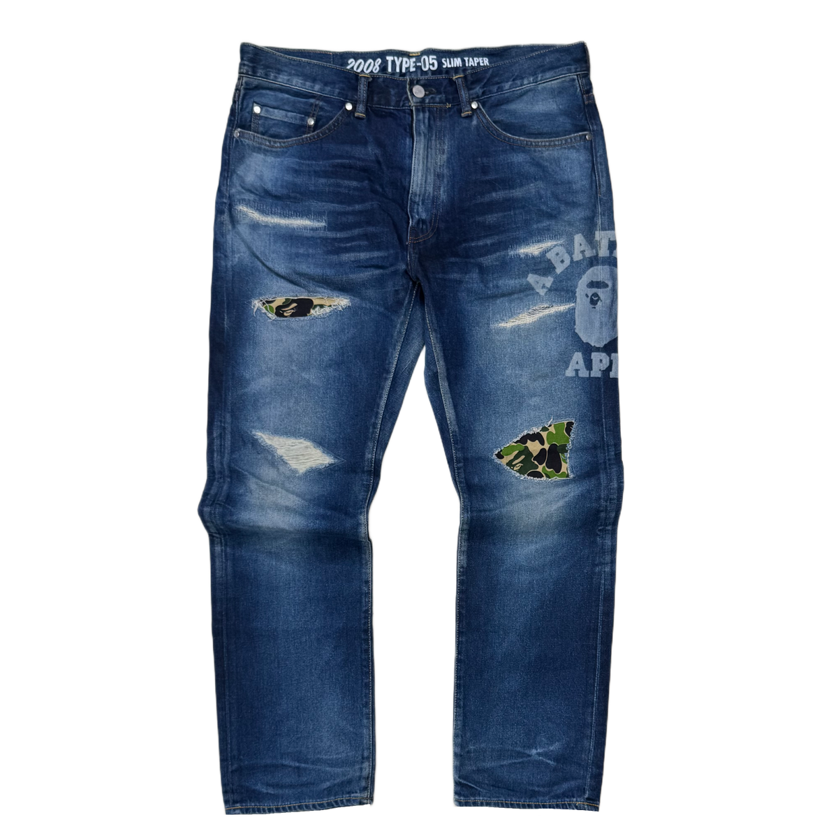 [XL] Bape Type-05 Damage Denim Jeans