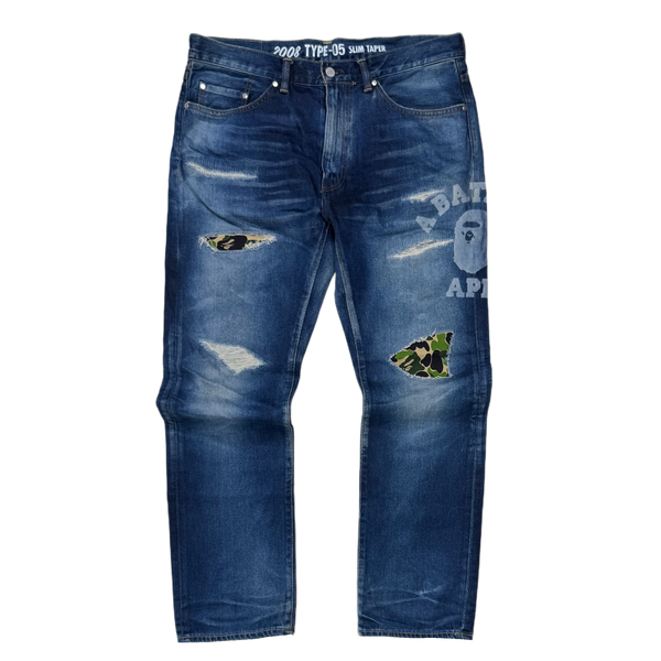 [XL] Bape Type-05 Damage Denim Jeans