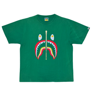 [2XL] Bape Red & Green Shark Tee