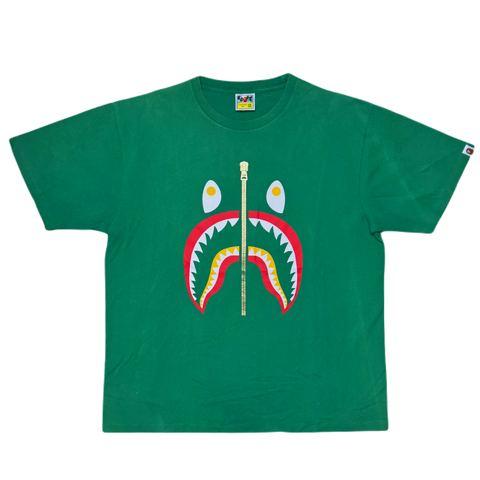 [2XL] Bape Red & Green Shark Tee