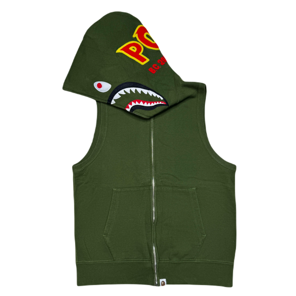 [M] OG Bape Sleeveless Shark Hoodie