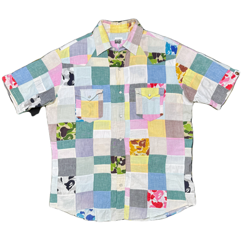 [L] OG Bape Patchwork Button Up