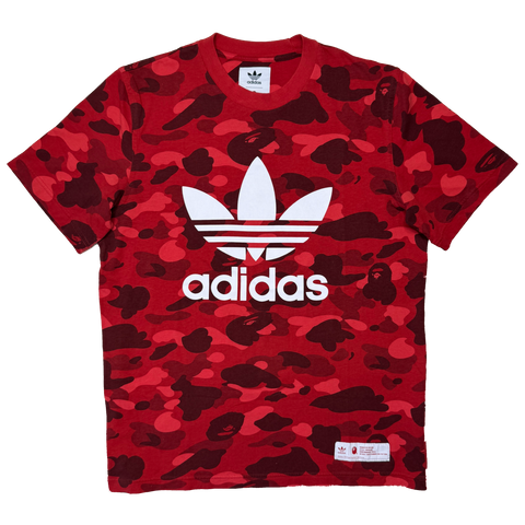 [M] Bape x Adidas Red Camo Tee