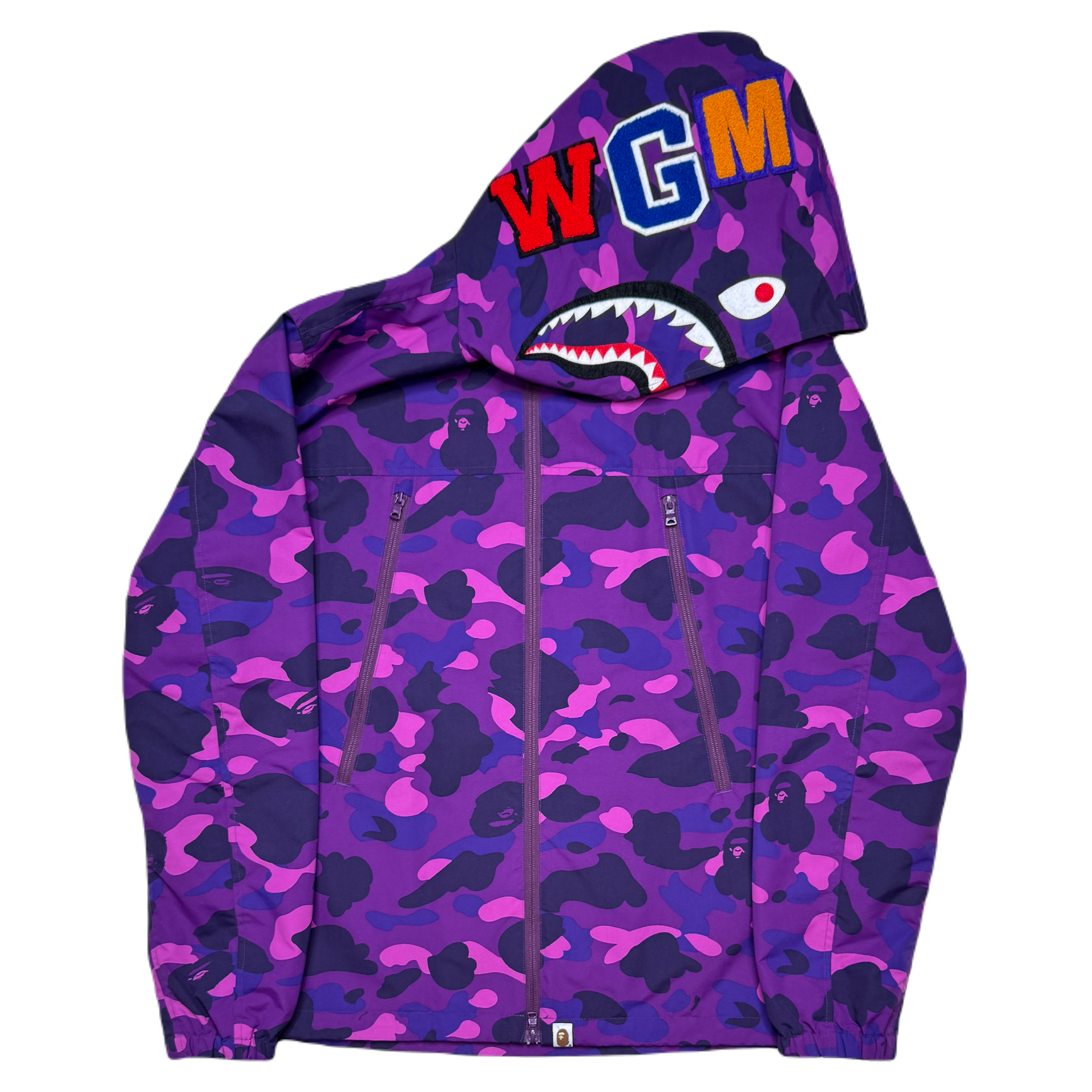 [XL] Bape Purple Camo Shark Jacket