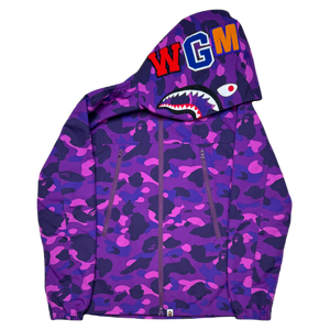 [XL] Bape Purple Camo Shark Jacket