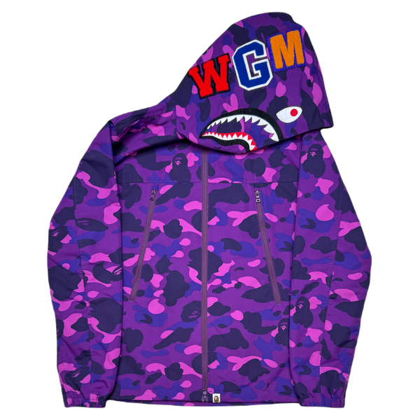 [XL] Bape Purple Camo Shark Jacket