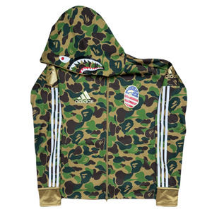 [M] Bape x Adidas Collab Shark Hoodie