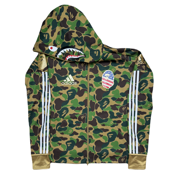 [M] Bape x Adidas Collab Shark Hoodie