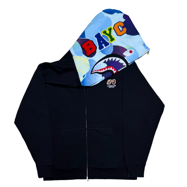 [M] Bape x Bored Ape Beach Club Shark Hoodie