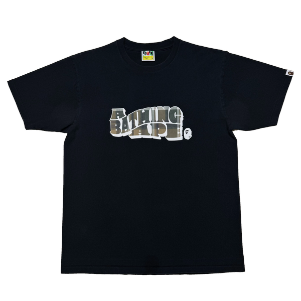 [L] Bape Plaid Wavy Logo Tee