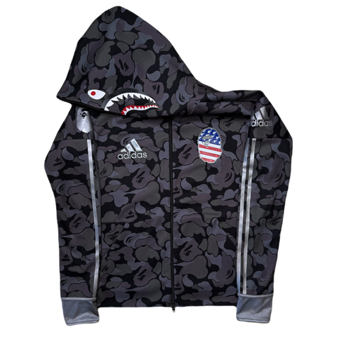 [M] Bape x Adidas Collab Shark Hoodie