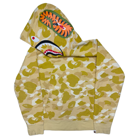 [XL] Bape Gold Camo Shark Hoodie