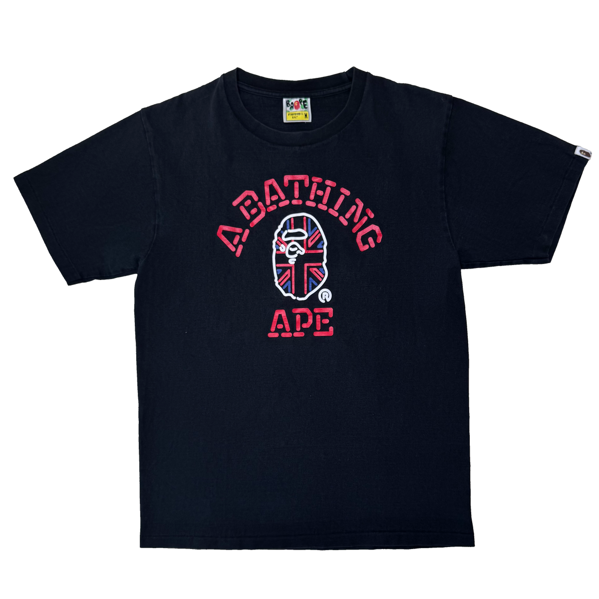 [M] Bape Union Jack College Logo Tee