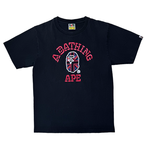 [M] Bape Union Jack College Logo Tee