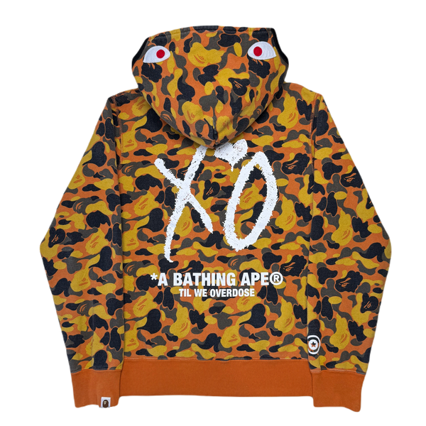 [M] Bape x The Weeknd Collab XO Camo Shark Hoodie