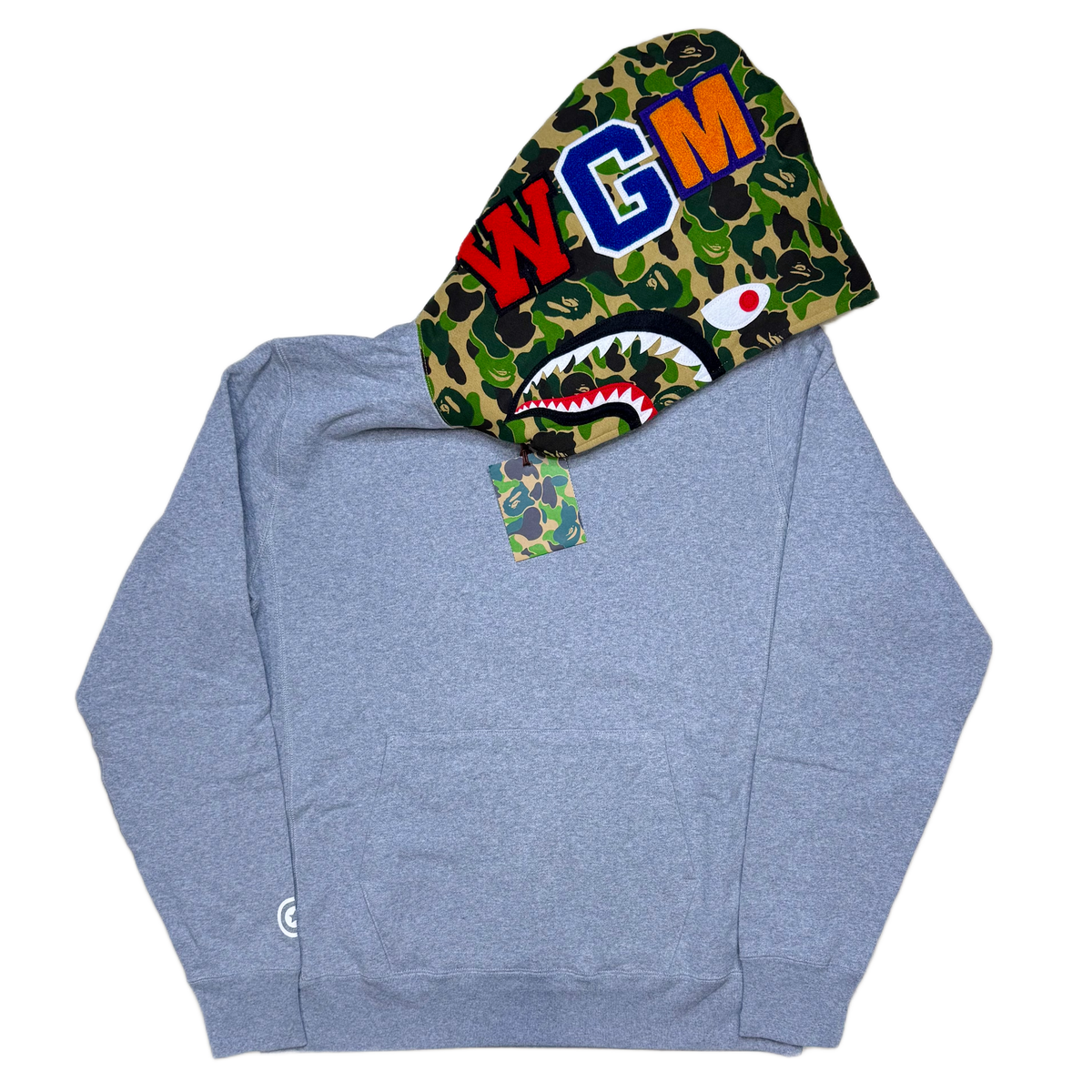 [L] DS Bape ABC Camo Pullover Shark Hoodie