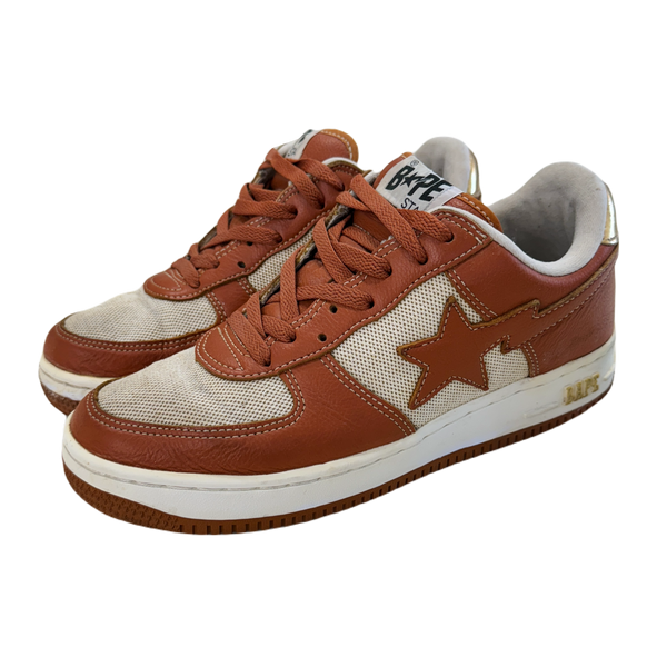 [8] Bape Brown Leather Bapestas