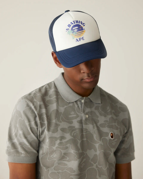 [L] DS Bape Grey Camo One Point Polo