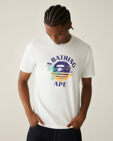[L] DS Bape Sunset Ape Head Tee