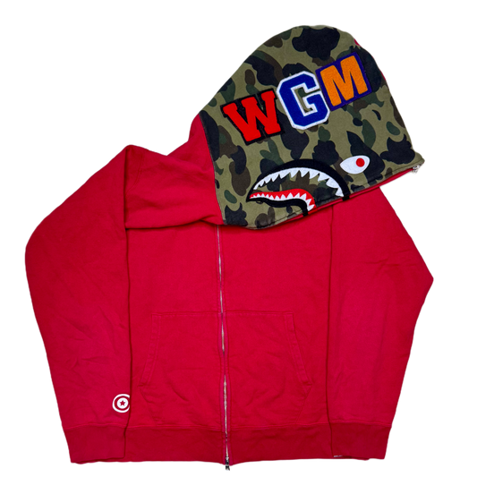 [XL] Bape Half Camo Full-Zip Shark Hoodie