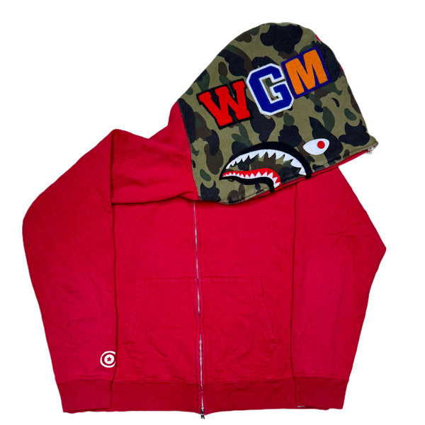 [XL] Bape Half Camo Full-Zip Shark Hoodie