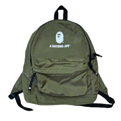 Bape Olive Ape Head Backpack