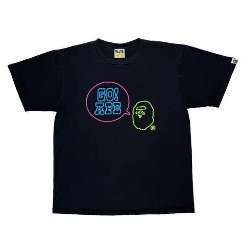 [XL] Bape Neon Go Ape! Logo Tee