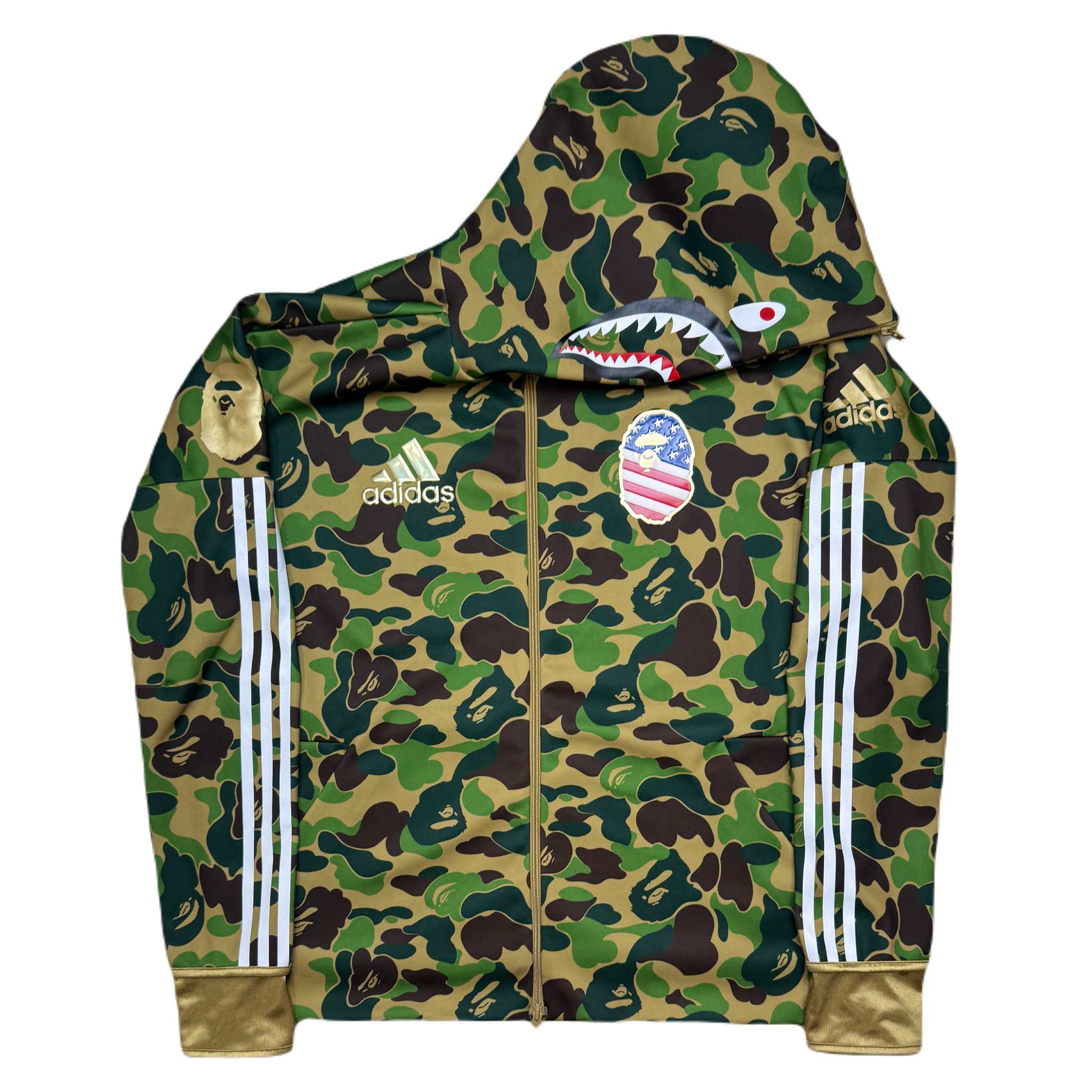 [XL] Bape x Adidas Collab Shark Hoodie