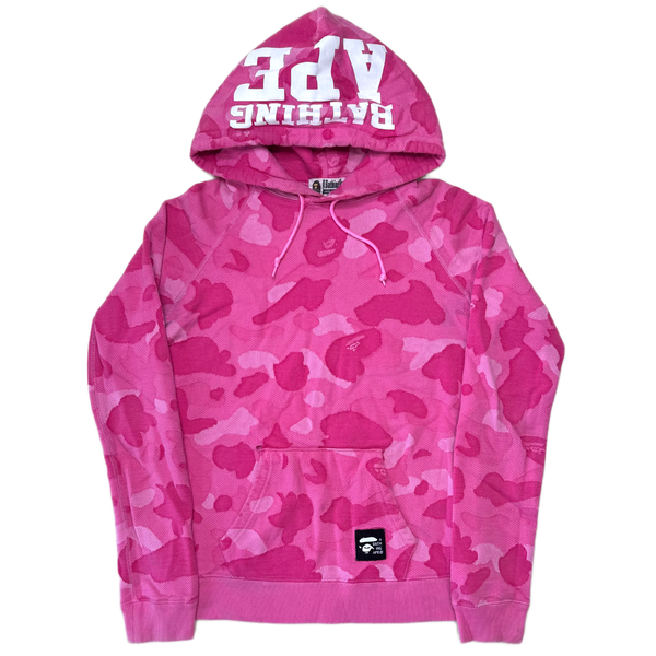 [S] Bape Pink Jacquard Camo Hoodie