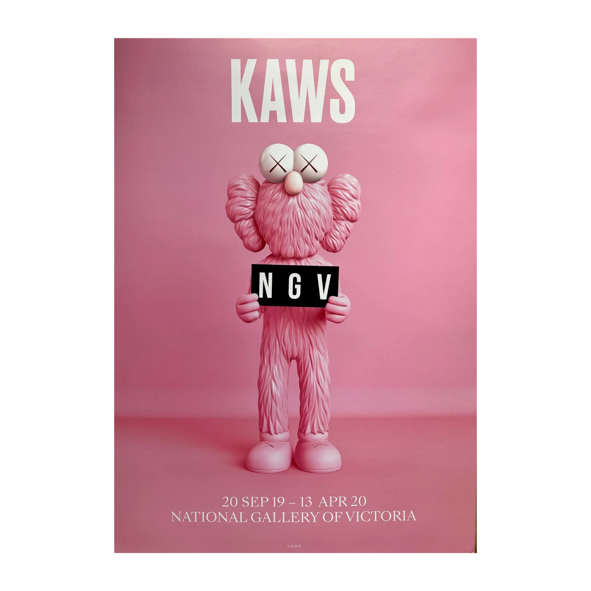 KAWS Pink BFF NVG Poster