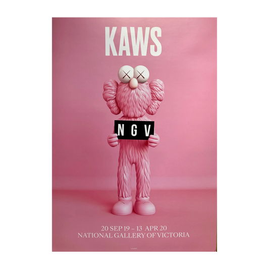 KAWS Pink BFF NVG Poster